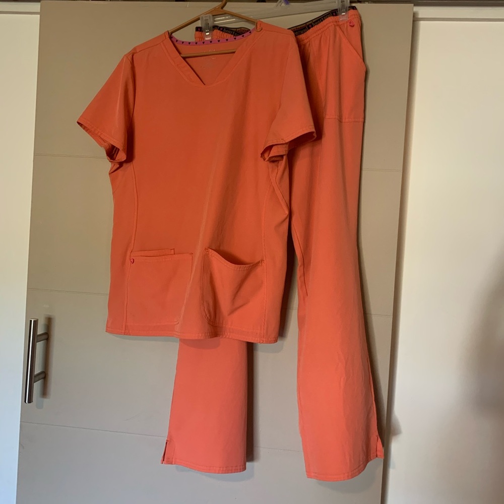 Peach HeartSoul Scrubs Set
